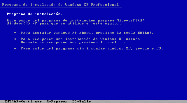 Consola de Recuperación de Windows