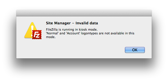 Filezilla modo Kiosko