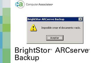 Error en ArcServe