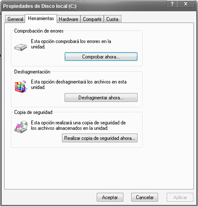 Reparación manual del sistema Windows XP