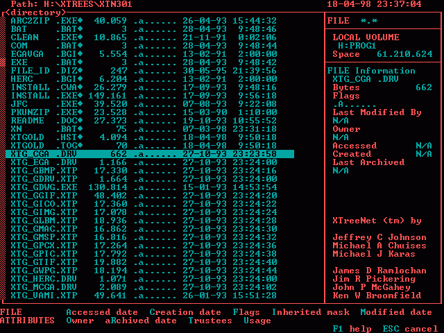 Novell Netware 1.0